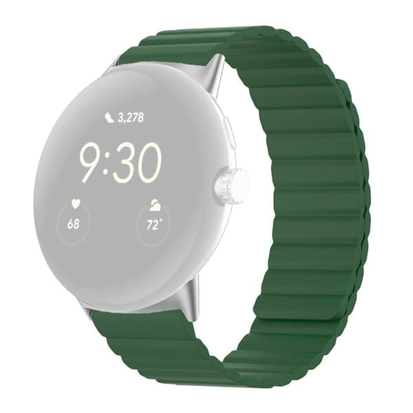 Google Pixel Watch enkel klockrem i silikon - Militärgrön Grön