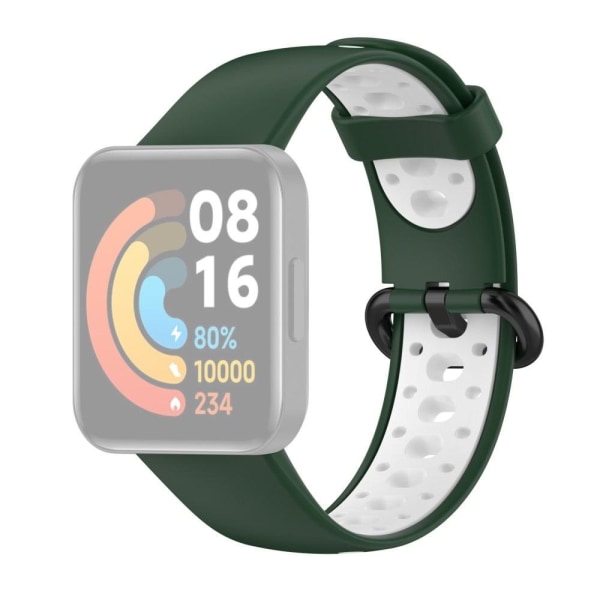 Xiaomi Redmi Watch 2 dual color silicone watch strap - Green / W Grön
