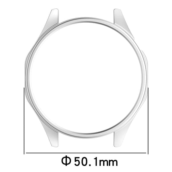 Huawei Watch GT 5 46mm Case Halvindpakket hul hård PC-urcover - Stjernelys Silver grey
