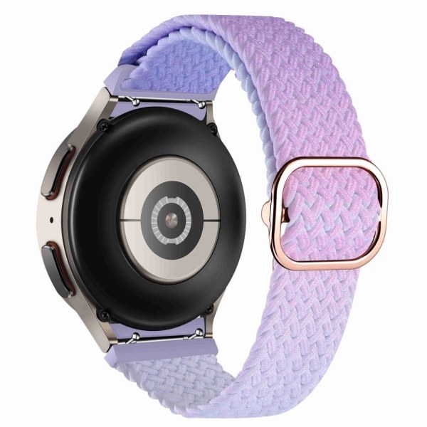 Samsung Galaxy Watch 5 / 5 Pro / 4 elastisk dobbeltfarvet nylon urrem - Lilla / Blå Purple