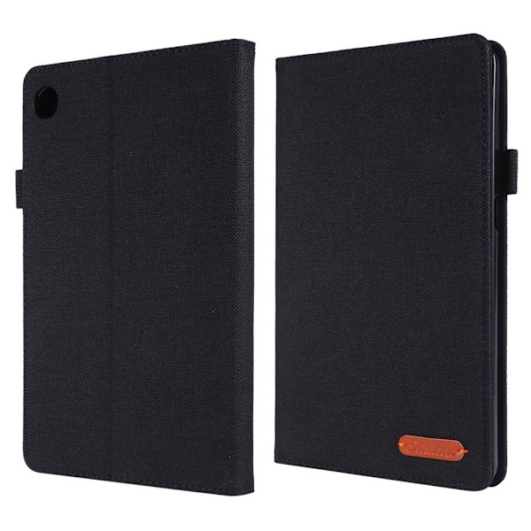 Lenovo Tab M8 flipomslag i stoflæder - Sort Black