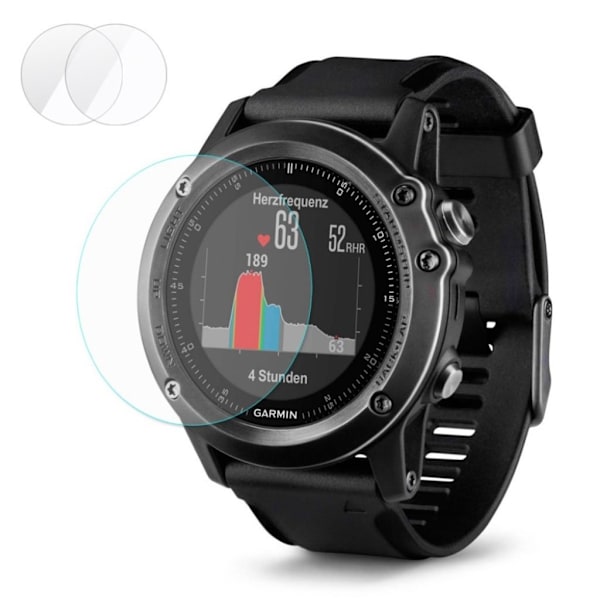 HAT PRINCE Garmin Fenix 3 temperoitu lasisuoja näytölle 2kpl - Kirkas Transparent