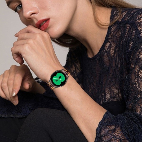 20mm smooth resin watch strap for Garmin watch - Leopard Print multifärg