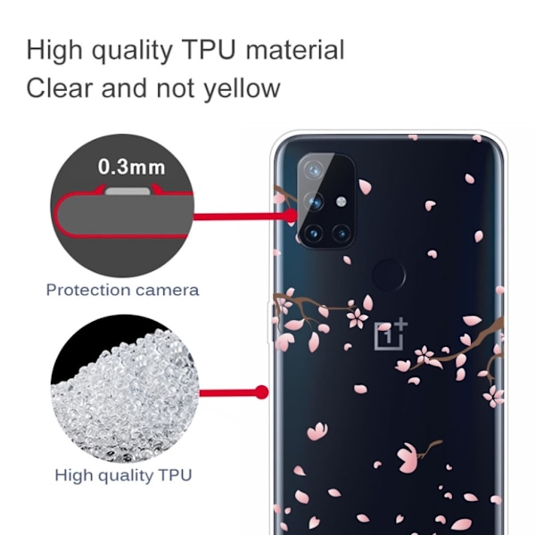 Deco OnePlus Nord N100 kotelot - Vaaleanpunainen Kukka Pink