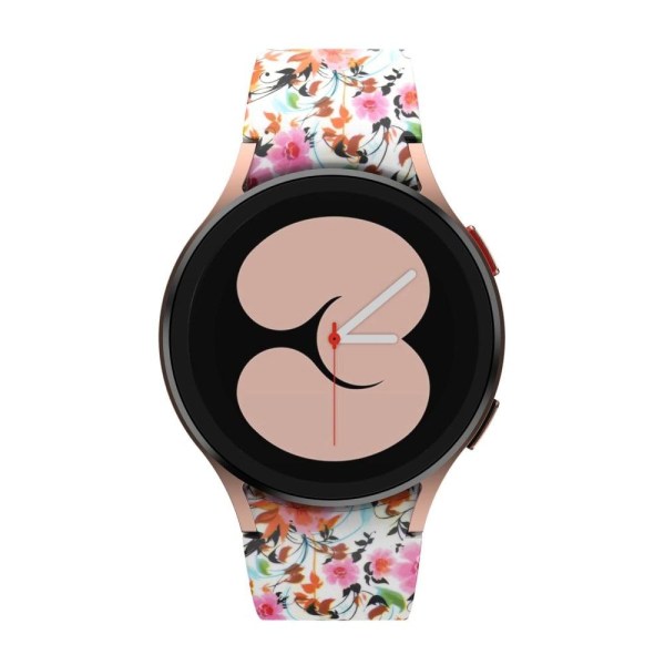 Pattern printed silicone watch strap for Samsung Galaxy Watch 4 multifärg