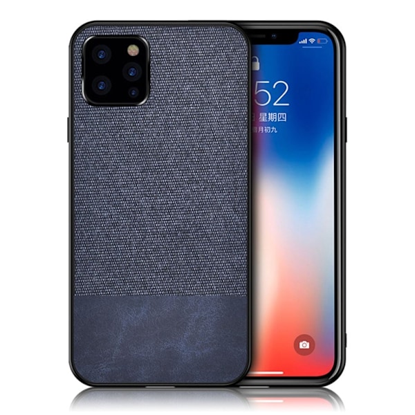 Berlin iPhone 11 Pro Max deksel - Blå / Cloth + PU stil Blue