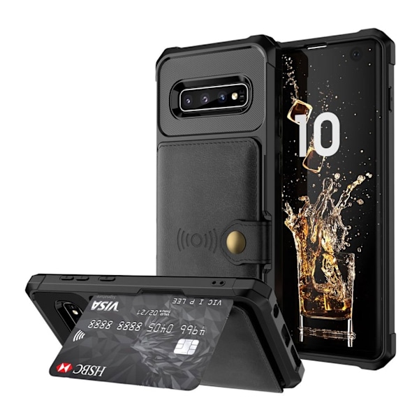 Samsung Galaxy S10 Plånboksfodral - Svart Svart