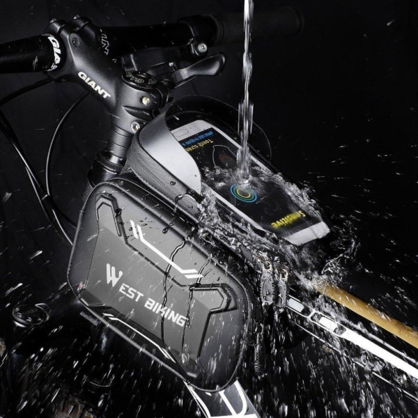 WEST BIKING waterproof bicycle bike mount bag with touch screen Silver grey