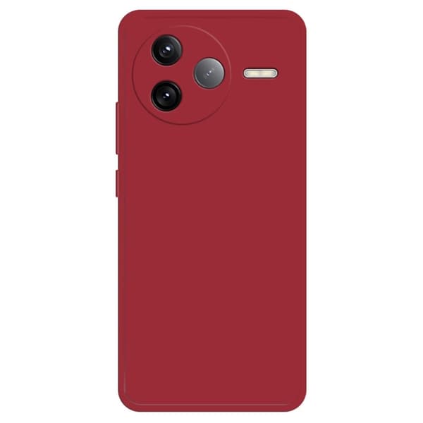 Xiaomi Redmi K80 5G Fleksibelt etui Rett kantbeskyttelse Telefondeksel - Kamelia Rød Red