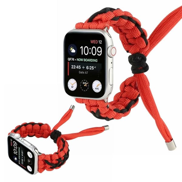 Apple Watch Series 6 / 5 44mm braid style rem - rød Purple