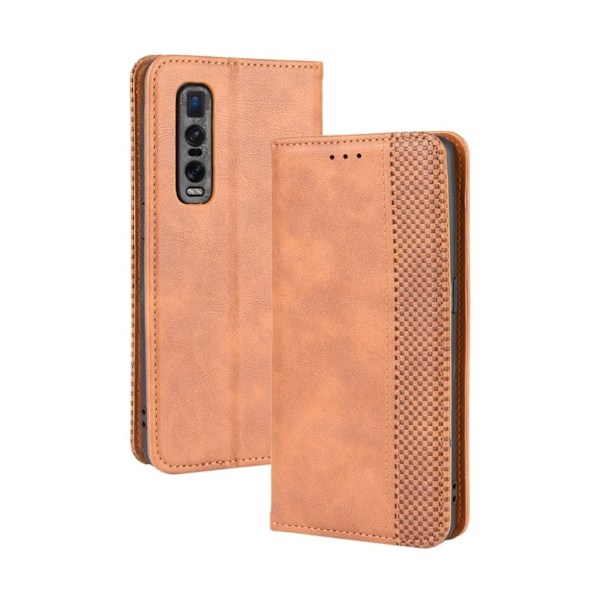 Bofink Vintage Oppo Find X2 Pro kotelot - Ruskea Brown