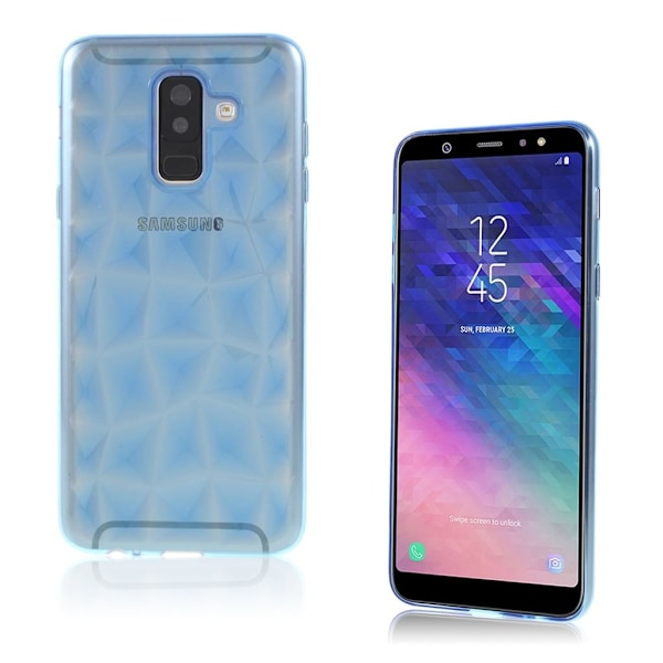Samsung Galaxy A6 Plus (2018) mobilskal silikon 3D mönster - Blå Blå