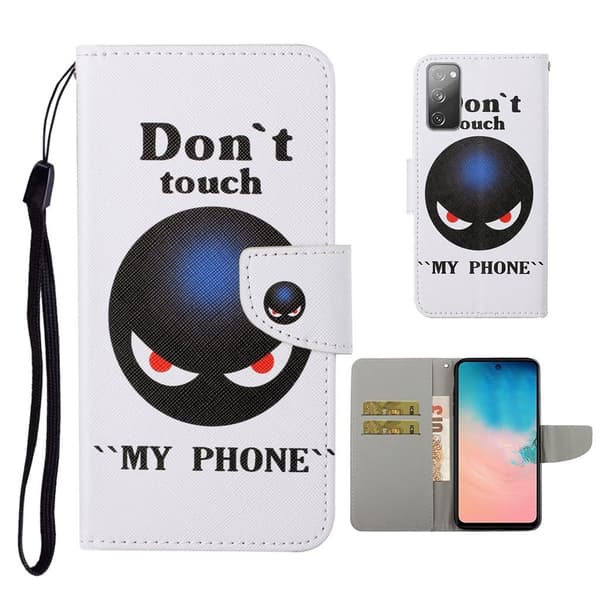 Wonderland Samsung Galaxy S20 FE 5G / S20 Fe Flip Etui - Don't Touch My Phone White