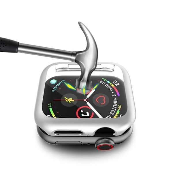 Apple Watch Series 4 44mm holdbart etui - Sølv Silver grey