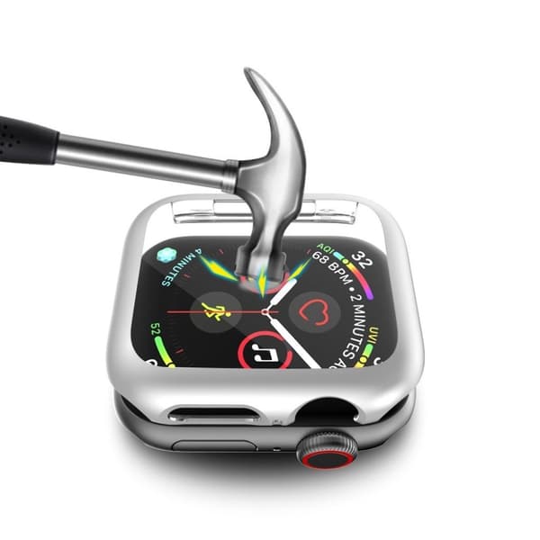 Apple Watch Series 4 44mm kestävä kotelo - Hopea Silver grey