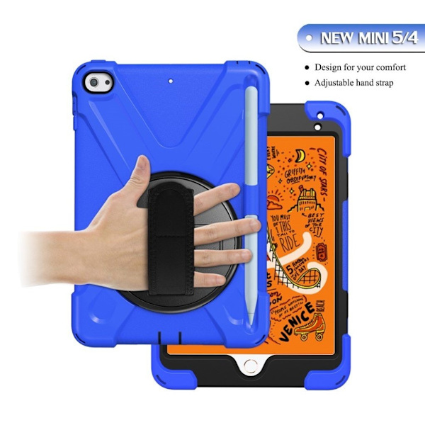 iPad Mini (2019) X-Shape 360-graders deksel - Blå Blue