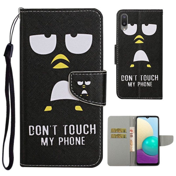 Wonderland Samsung Galaxy M02 / Samsung Galaxy A02 flip etui - Rør Ikke Ved Min Telefon Black