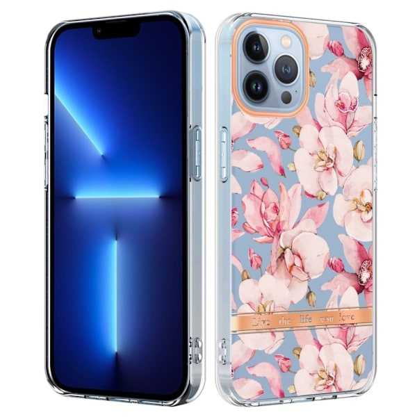 Supertunt och tåligt mjukfodral för iPhone 13 Pro - Rosa Gardenia Rosa