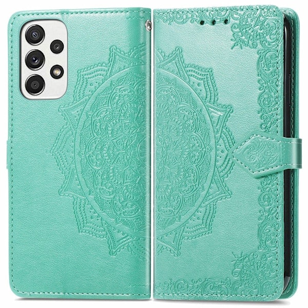 Mandala Samsung Galaxy A53 5G Läppäkotelo - Vihreä Green