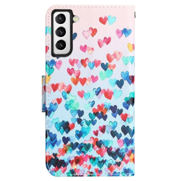 Wonderland Samsung Galaxy S22 Plus Läppäkotelo - Love Heart Multicolor
