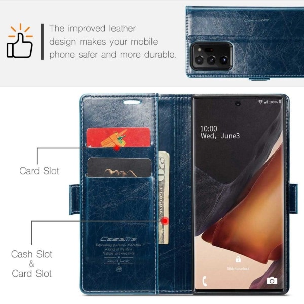 CaseMe Samsung Galaxy Note 20 Ultra 5G / 4g Smooth Fodral - Blå Blå