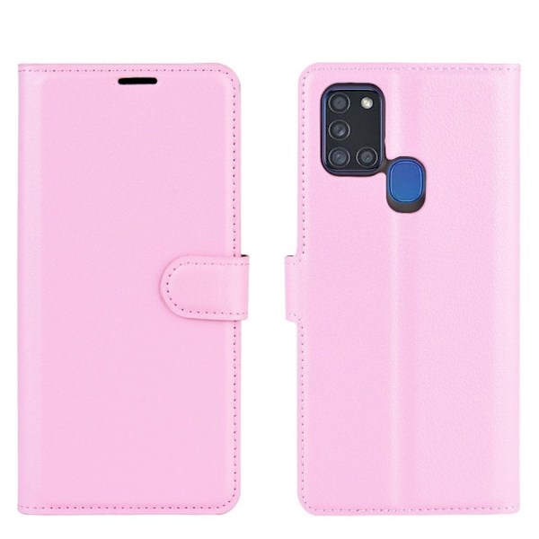 Classic Samsung Galaxy A21s flip etui - Lyserød Pink