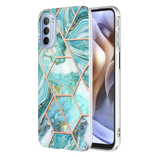 Marble design Motorola Moto G41 / Motorola Moto G31 kotelot - Sininen Blue