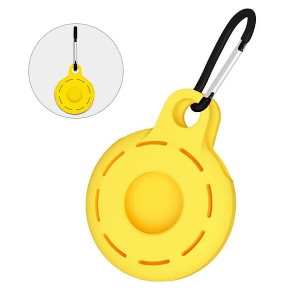 AirTags pyöreä silikonisuojus - Keltainen Yellow