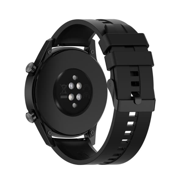 22 mm universal klokkerem i silikon - Svart Black