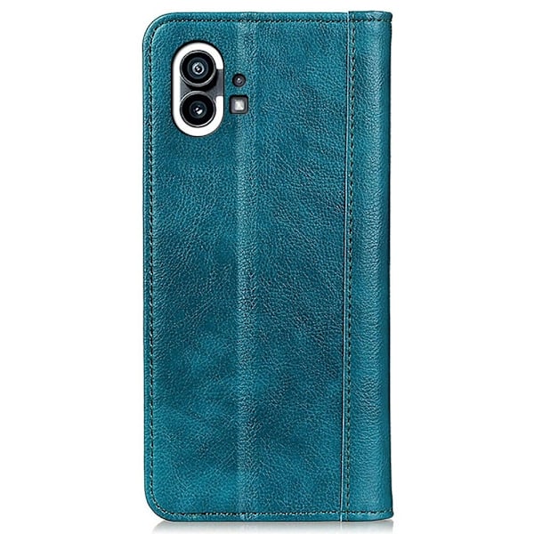 Nothing Phone (1) ægte læderetui med magnetisk lukning - Grøn Green