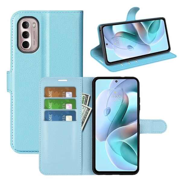 Klassisk Motorola Moto G Stylus (2022) flip etui - Blå Blue