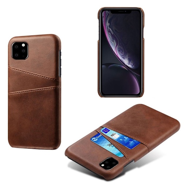 Dual Card iPhone 11 deksel - Brun Brown