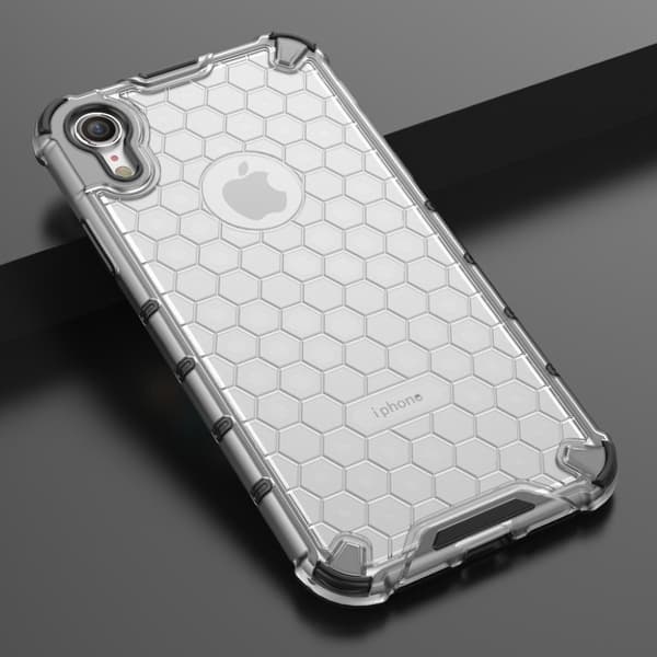Bofink Honeycomb iPhone Xr deksel - Grå Silver grey