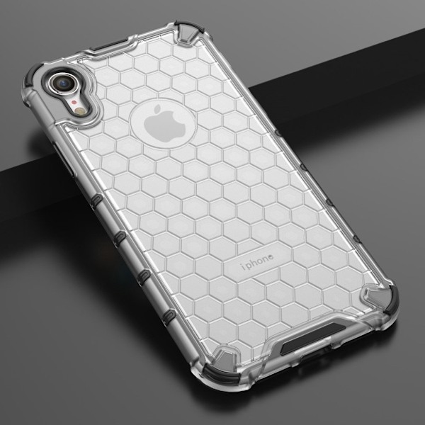 Bofink Honeycomb iPhone Xr kuoret - Harmaa Silver grey