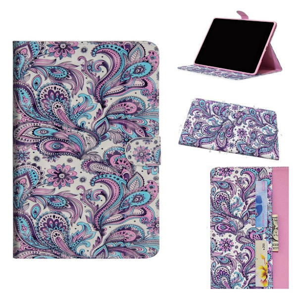 Amazon Kindle Paperwhite 4 (2018) mönstrat läderfodral - Paisleymönstrad Blomma multifärg