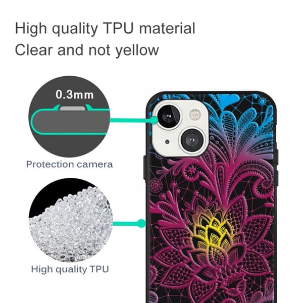 Imagine iPhone 14 Plus deksel - Blondeblomst Multicolor
