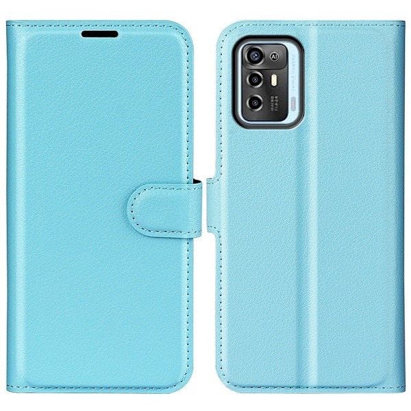 Klassisk ZTE Blade A72 Flip Etui - Blå Blue