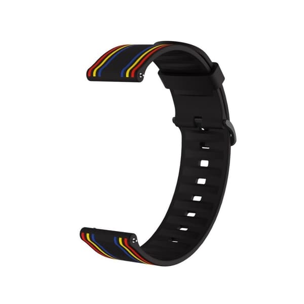 20mm Twill väri katsella bändi Amazfit ja Huawei katsella - Musta / Värikäs Black