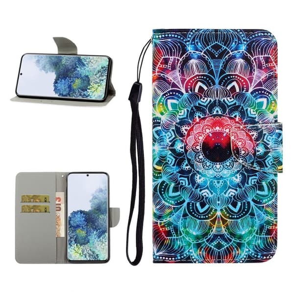wonderland Samsung Galaxy S21 Ultra flip etui - mandala blomst Multicolor