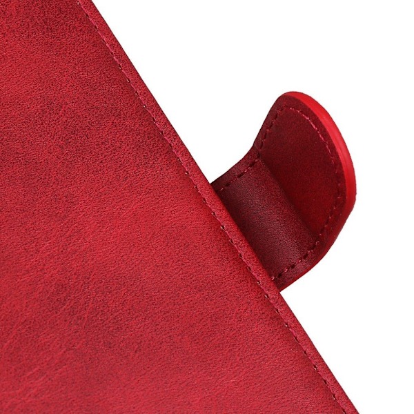 Samsung Galaxy A50 mat læder etui - Rød Red