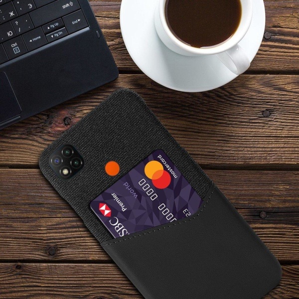 Bofink Xiaomi Redmi 9C Card Suojakuori - Musta Black