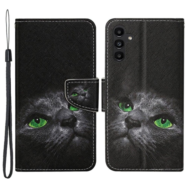 Wonderland Samsung Galaxy A24 4G Flip Etui - Kat Black