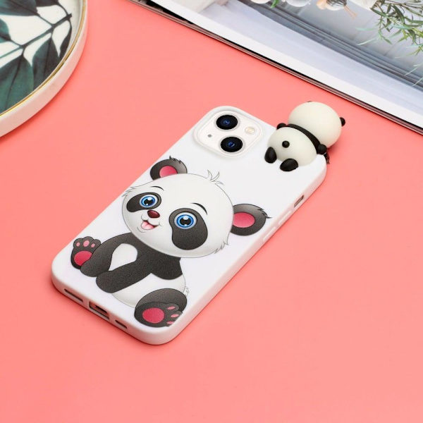 Cute 3D iPhone 14 Plus skal - Vit Vit