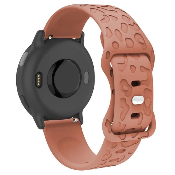 Garmin Venu 2 Plus / vivoactive 5 20 mm silikoneurrem Leopard Texture Justerbar rem - Brun Brown