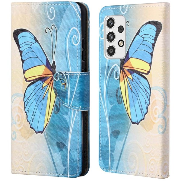 Wonderland Samsung Galaxy A23 Flip Etui - Blå Sommerfugl Blue