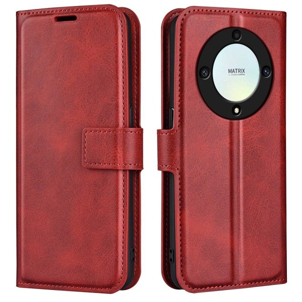 Hållbart konstläder Honor X9a fodral med plånbok - Röd Röd