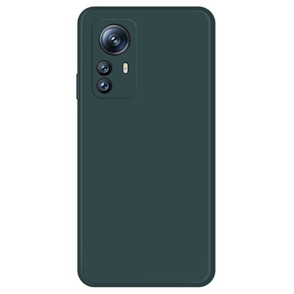 Skråt anti-drop gummibelagt cover til Xiaomi 12S Pro / 12 Pro - Sortliggrøn Green
