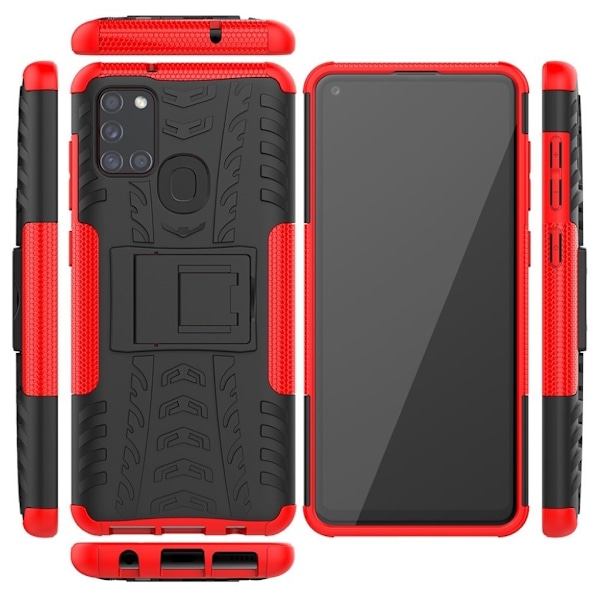Offroad Cover - Samsung Galaxy A21s - Sort / Rød Black