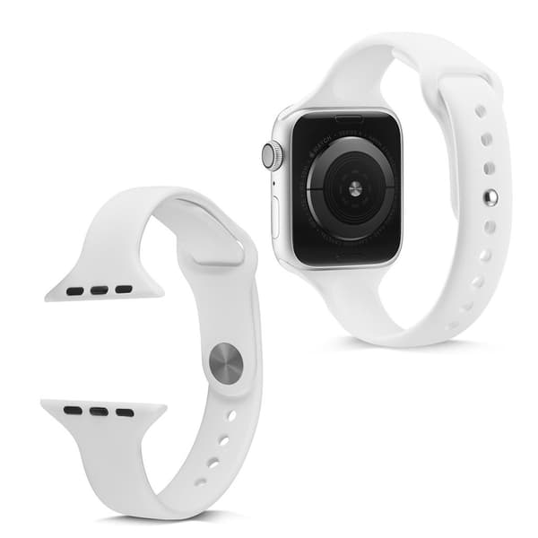 Apple Watch Series 5 40mm narrow silikon klockarmband - vit Vit