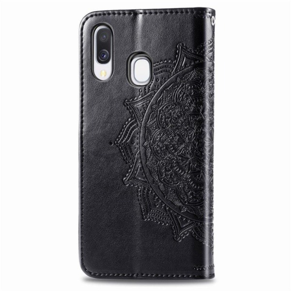 Mandala Samsung Galaxy A40 Flip etui - Sort Black